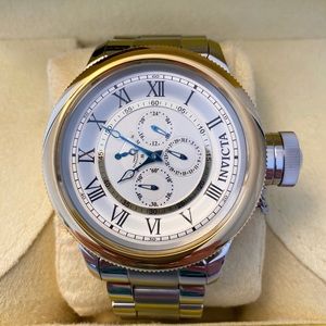 Invicta Russian Diver Quartz Antique Silver